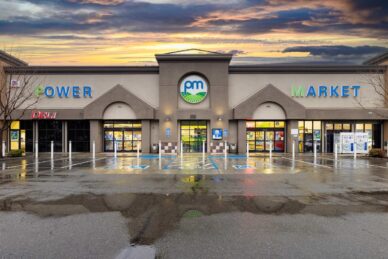 Modern Convenience Store Concept: View the Outside store front of the newly redesigned C-Store Power Market