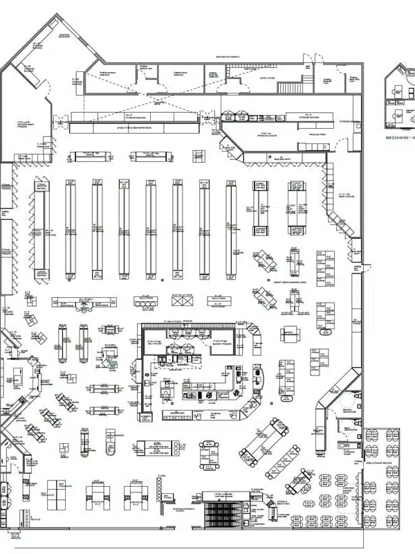 Retail store layout planning and equipment specification services